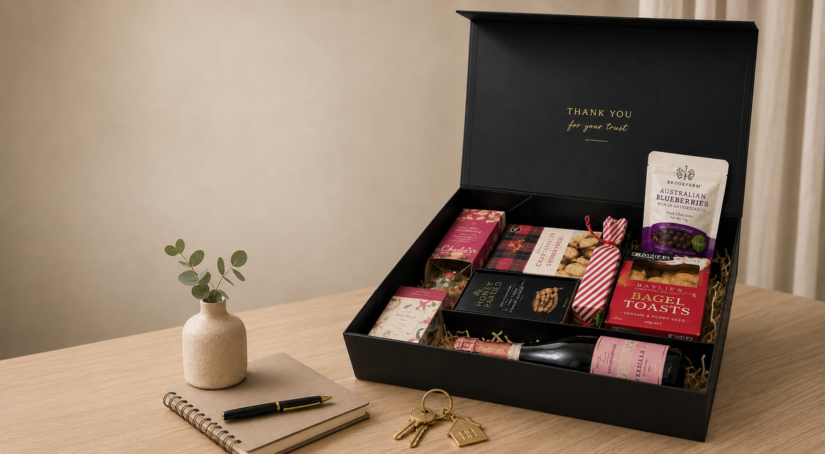 Settlement Gifts & Client Thank-You Hampers for Real Estate Agents