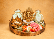 Antique Bird Glass Tray Ganesha Hamper