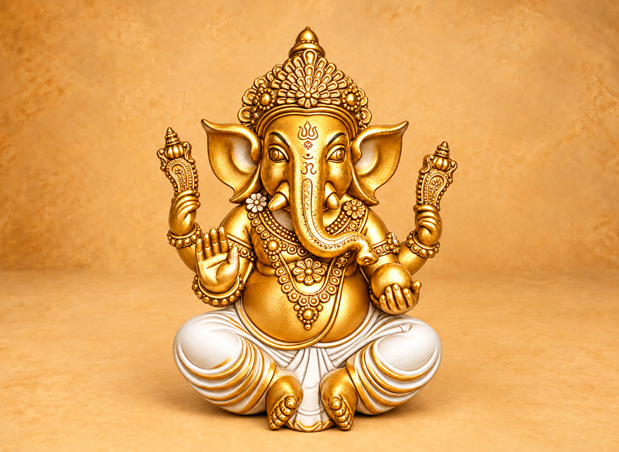 Antique Bird Glass Tray Ganesha Hamper