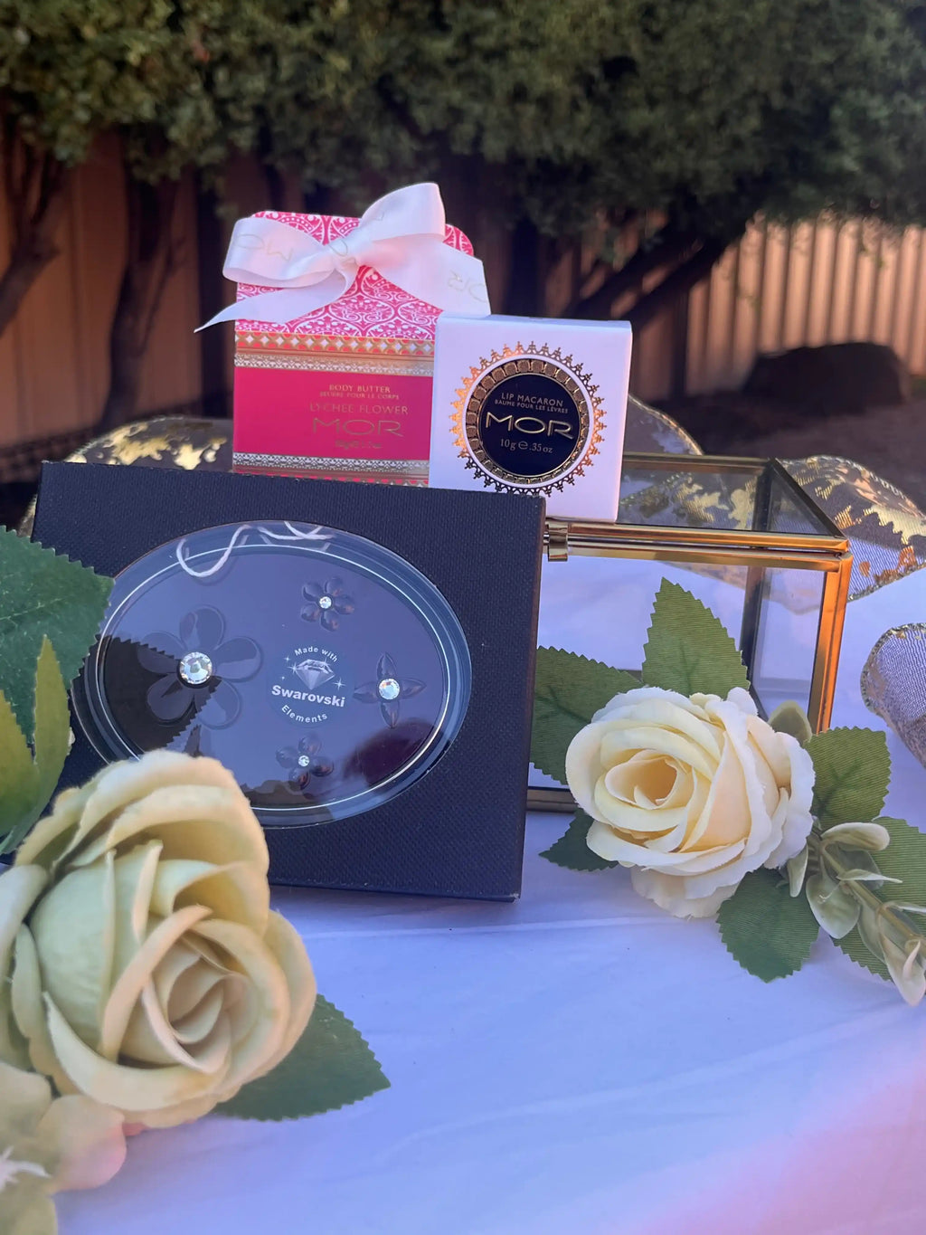 Golden Bloom Luxury Glass Hamper