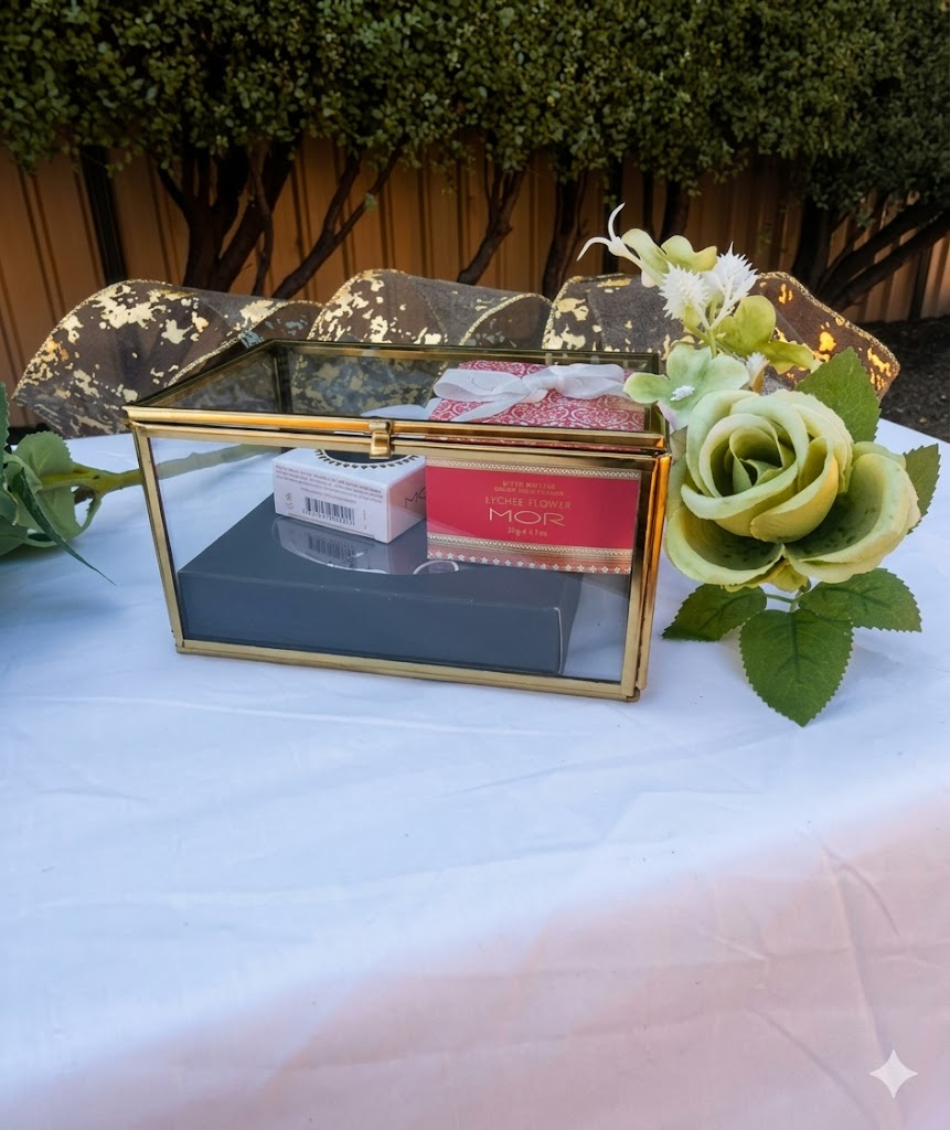 Golden Bloom Luxury Glass Hamper